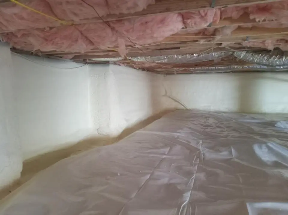 Crawl space encapsulation with closed-cell spray foam for Attic Insulation in Crestwood